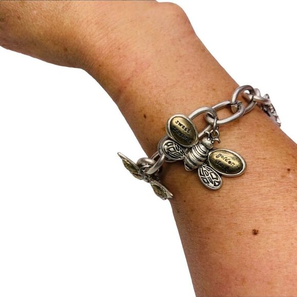 Cracker Barrel Silver/Gold Inspirational Bracelet - Picture 3 of 12